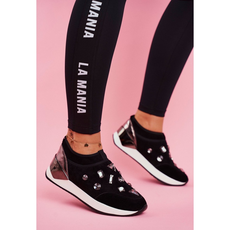 SEA Naisten urheilukengät kristalleilla musta Todo 1