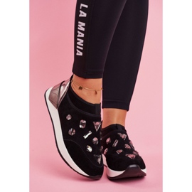 SEA Naisten urheilukengät kristalleilla musta Todo 2