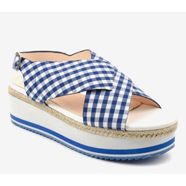 Tummansiniset sandaalit alustalla 1508-13 sininen 1