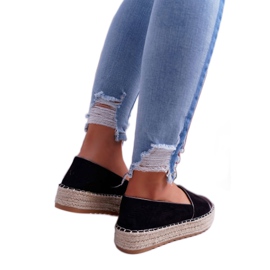 Naisten Espadrilles Black Ringer Platform musta keltainen 4