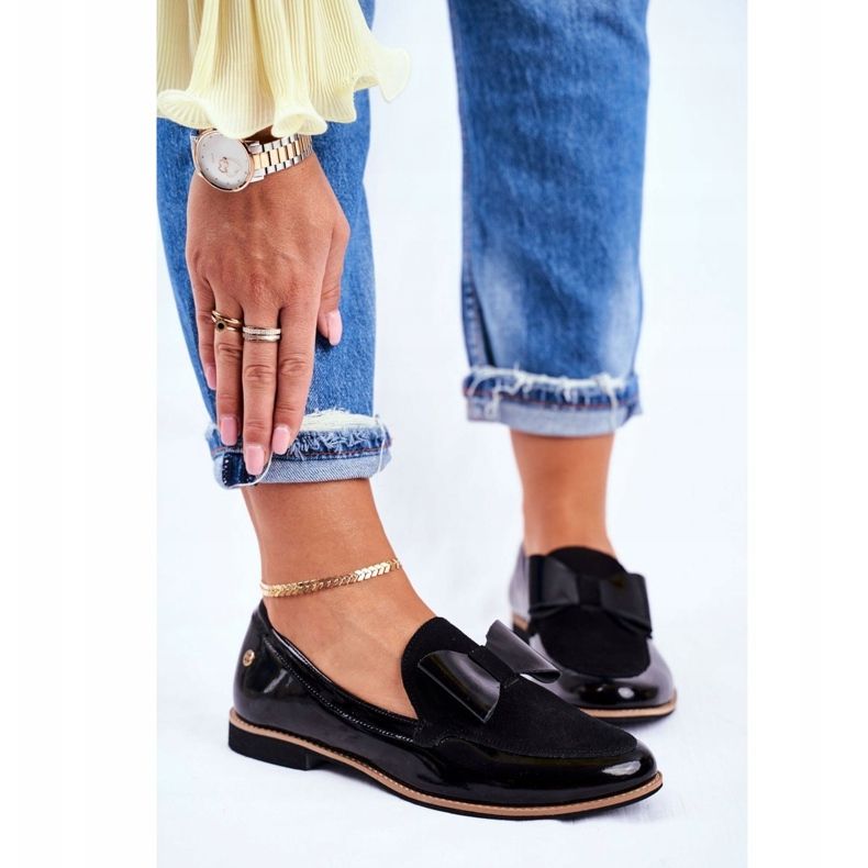 Naisten Brogues Maciejka -lakatut mustat 04099-01 / 00-5 1