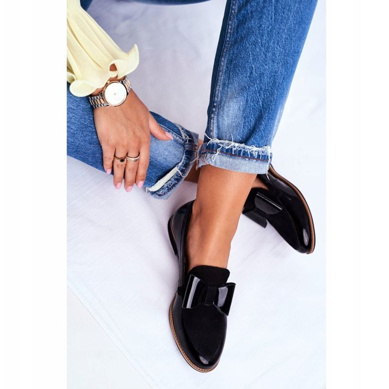 Naisten Brogues Maciejka -lakatut mustat 04099-01 / 00-5 2