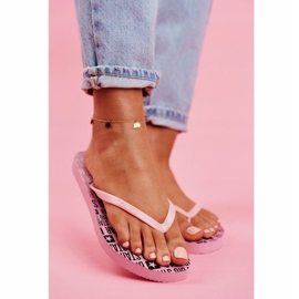 Naisten tohvelit Varvastossut Big Star Pink FF274A304 vaaleanpunainen 1