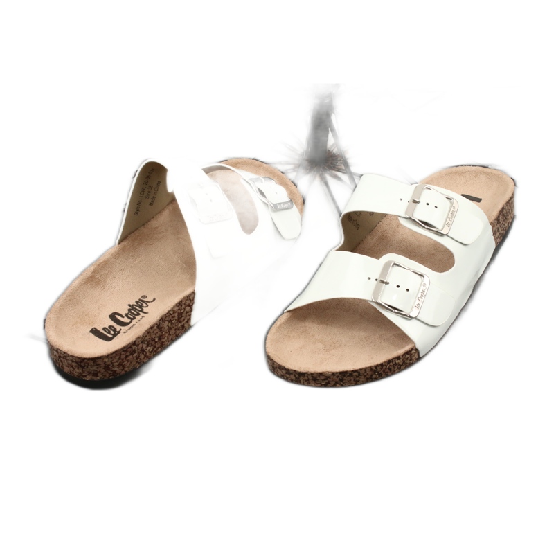 Lakatut anatomiset valkoiset tossut Lee Cooper 1043-5 valkoinen 1