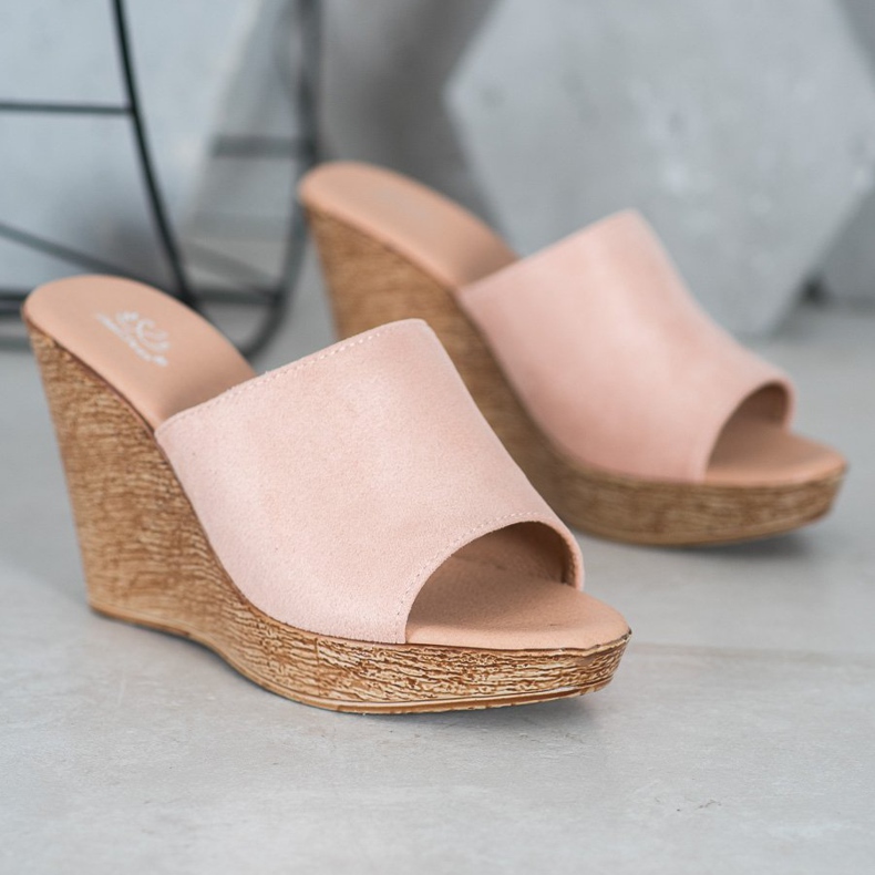 Small Swan Kevyet mokkanahkatossut vaaleanpunainen 2 Small Swan Kevyet mokkanahkatossut vaaleanpunainen 2