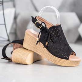 Small Swan Mukavat avoimet sandaalit musta 1