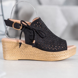 Small Swan Mukavat avoimet sandaalit musta 2