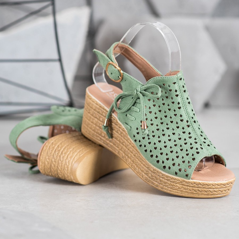 Small Swan Mukavat avoimet sandaalit vihreä 1