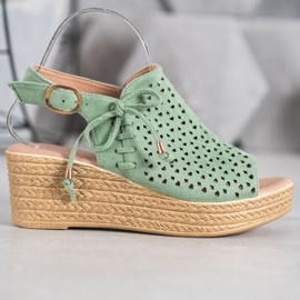 Small Swan Mukavat avoimet sandaalit vihreä 2