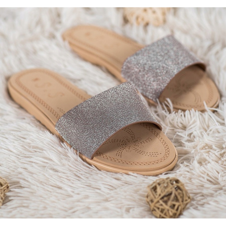 Small Swan Glitterillä varustetut tossut monivärinen harmaa keltainen 1