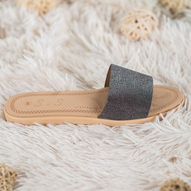 Small Swan Glitterillä varustetut tossut musta monivärinen 2