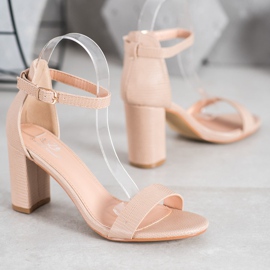 Small Swan Tyylikkäät korkeakorkoiset sandaalit ruskea 1