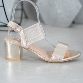 Small Swan Kiiltävät Slip On Sandaalit kultainen 2 Small Swan Kiiltävät Slip On Sandaalit kultainen 2