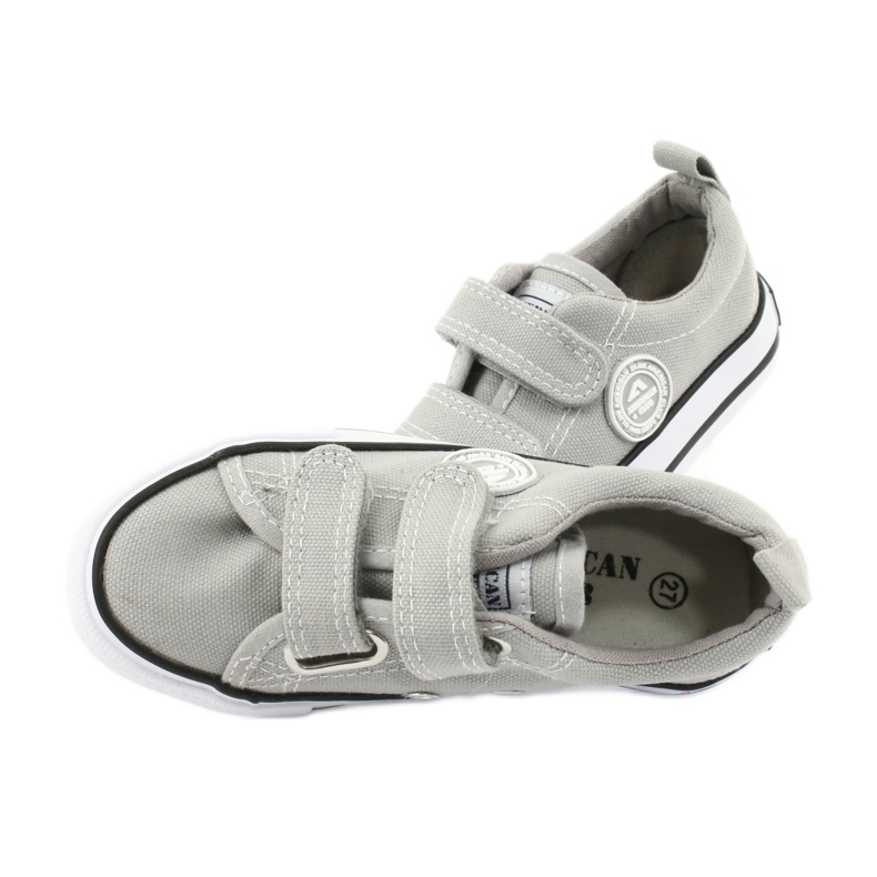 American Club Harmaat amerikkalaiset LH39 Velcro -lenkkarit 4