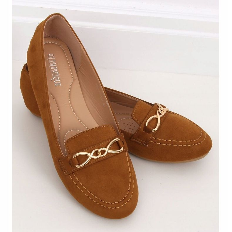 Naisten loaferit kameli 2S2018-157 Kameli ruskea 1