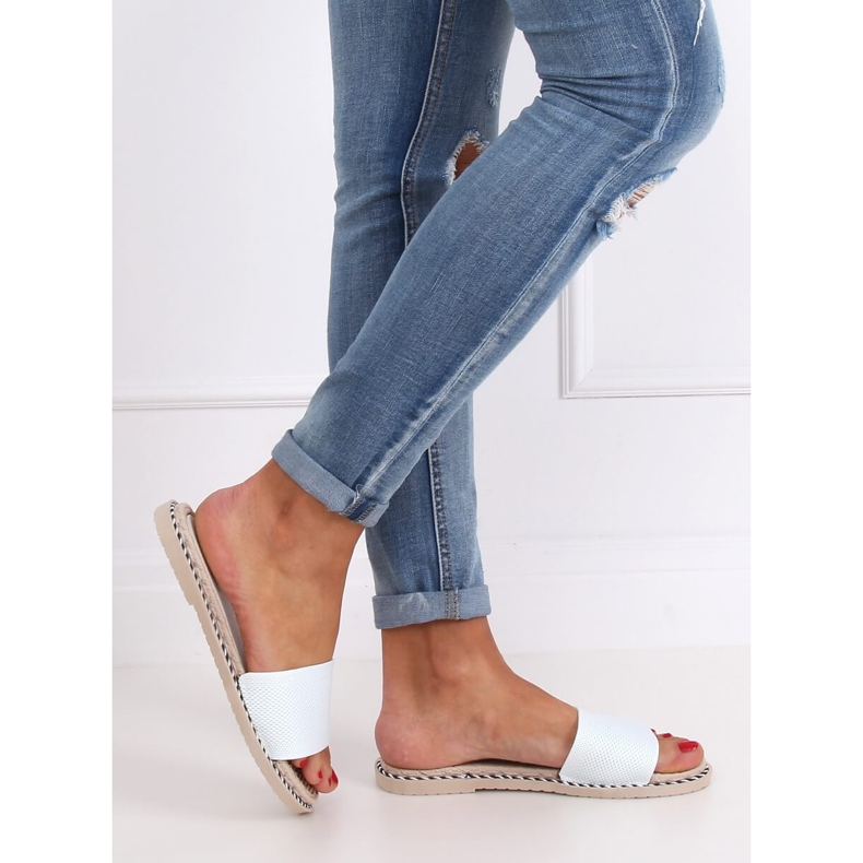 Valkoiset naisten tohvelit 35-185 Valkoinen 2