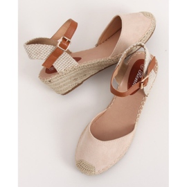 Espadrillit beigellä kiilalla S-820 Beige 1