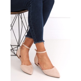 HD-100 Beige leikkaus beige ballerinat 1