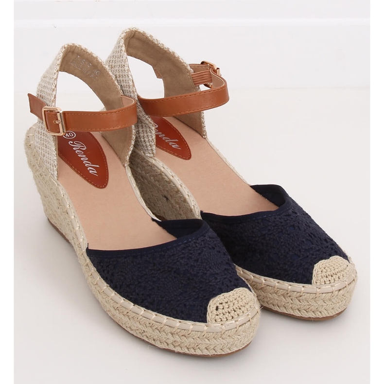 Espadrillit kiilassa, tummansininen S-819 Blue laivastonsininen 1