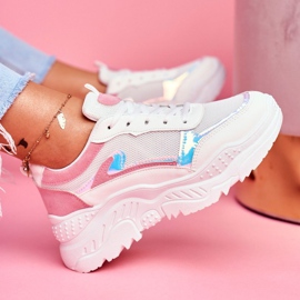 BUGO Naisten urheilukengät Vaaleanpunainen Valkoinen Muisti 1