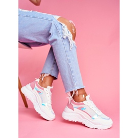 BUGO Naisten urheilukengät Vaaleanpunainen Valkoinen Muisti 2