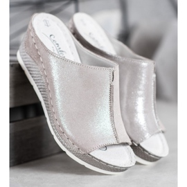 Filippo Hopea nahka tossut harmaa 1