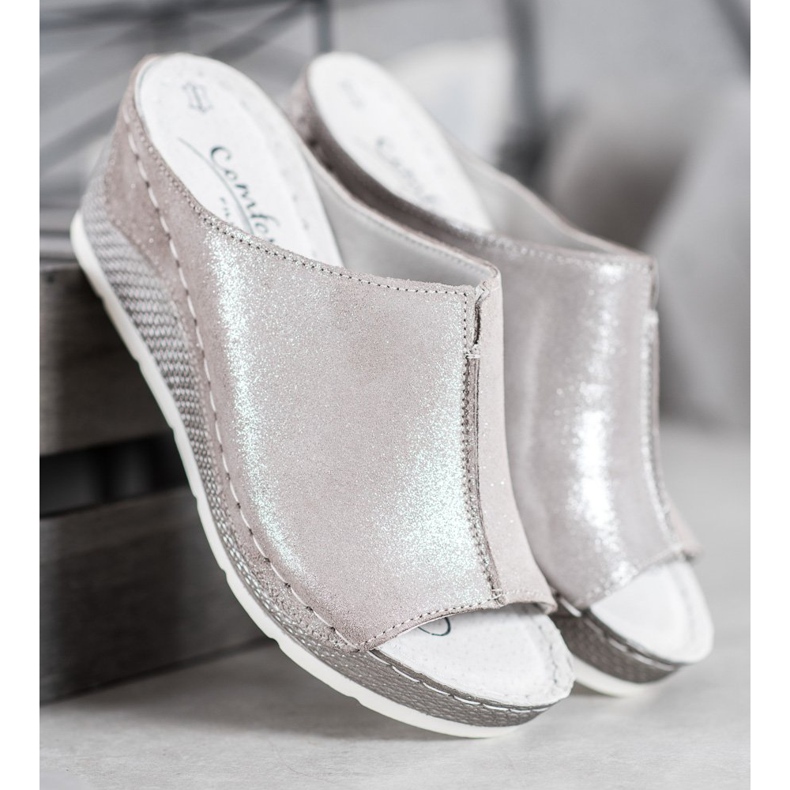 Filippo Hopea nahka tossut harmaa 1