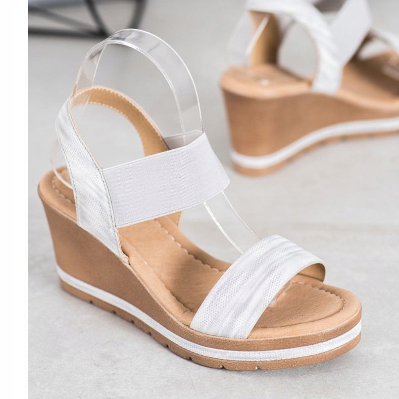 Sea Elves Tyylikkäät kiilamaiset sandaalit harmaa 1