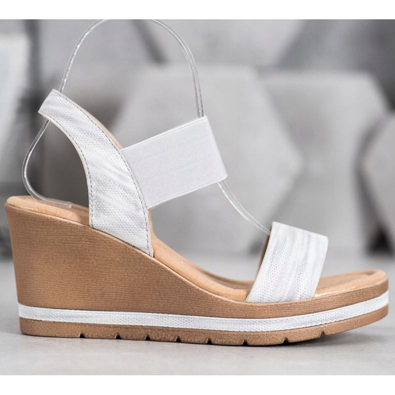 Sea Elves Tyylikkäät kiilamaiset sandaalit harmaa 2