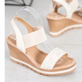 Sea Elves Tyylikkäät kiilamaiset sandaalit ruskea 1