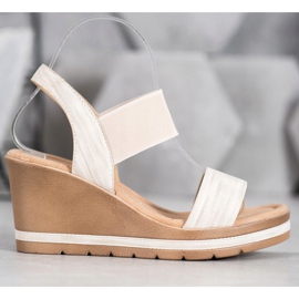 Sea Elves Tyylikkäät kiilamaiset sandaalit ruskea 2