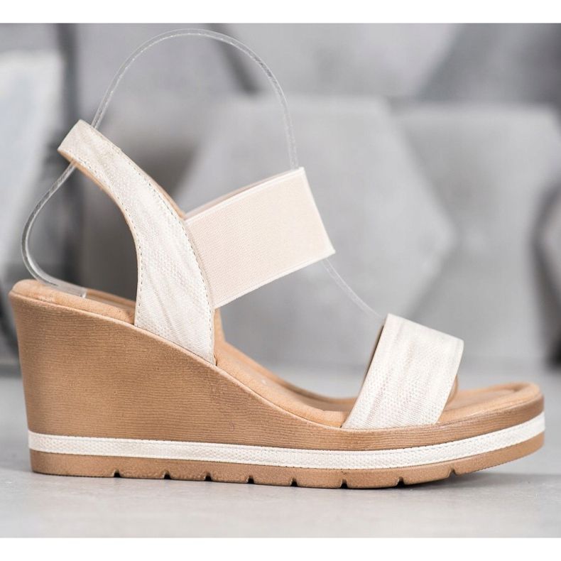 Sea Elves Tyylikkäät kiilamaiset sandaalit ruskea 2