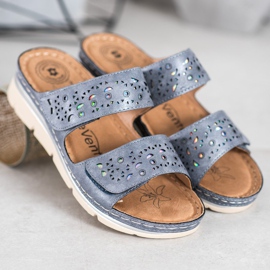 Evento Mukavat tarranauhatossut sininen 1