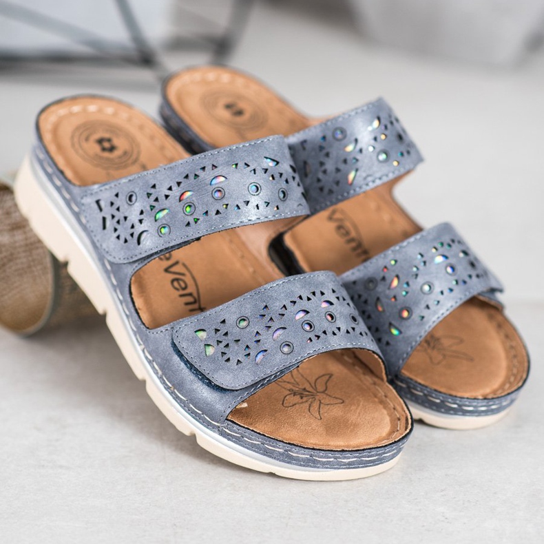 Evento Mukavat tarranauhatossut sininen 1