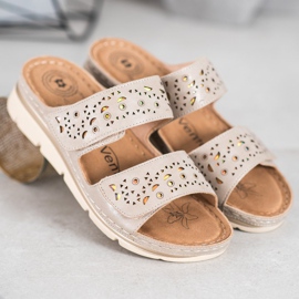 Evento Mukavat tarranauhatossut ruskea 1