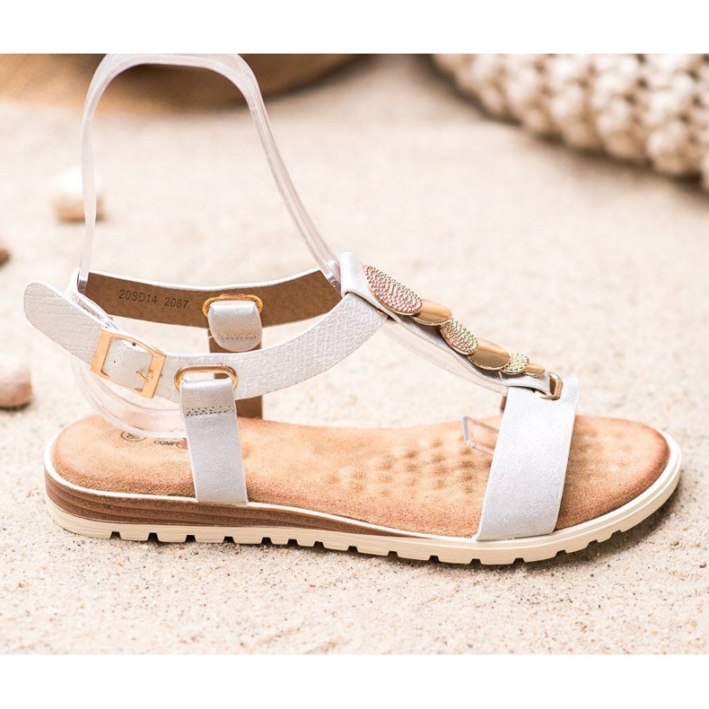 Evento Valkoiset sandaalit koristeilla valkoinen 2