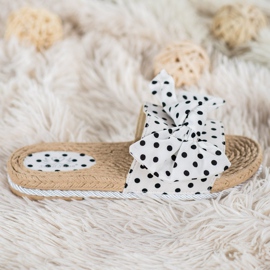 Small Swan Muodikkaat tossut, joissa on rusetti valkoinen 2