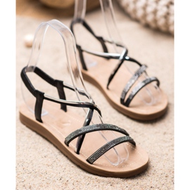 Sea Elves Sandaalit hopeisilla koristeilla musta 1