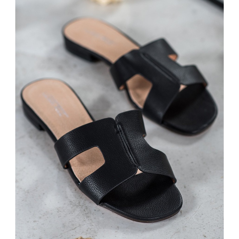 SHELOVET Klassiset Eco -nahkatossut musta 1