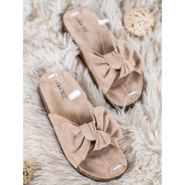 SHELOVET Mokkanahkaiset tossut jousella ruskea 2