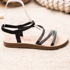 Sea Elves Tyylikkäät Slip-On sandaalit musta 1