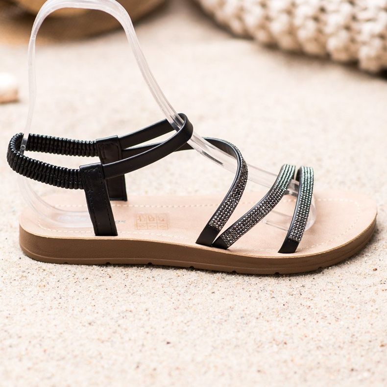 Sea Elves Tyylikkäät Slip-On sandaalit musta 1