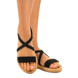 Mustat naisten sandaalit C602 1