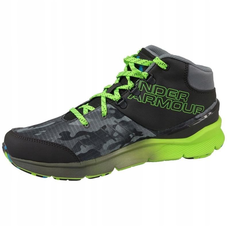 Under Armour Bgs Overdrive Mid K Jr 1266381-019 harmaa vihreä 1
