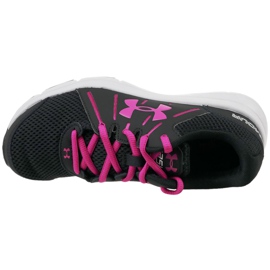 Under Armour W Dash Rn 2 W 1285488-003 kengät musta vaaleanpunainen 2