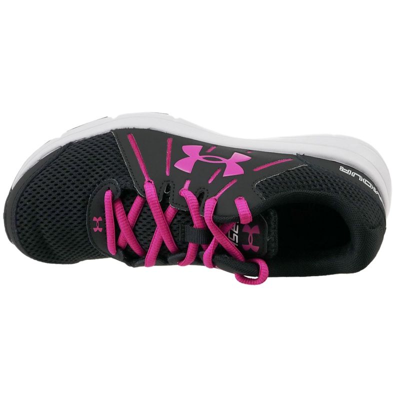 Under Armour W Dash Rn 2 W 1285488-003 kengät musta vaaleanpunainen 2