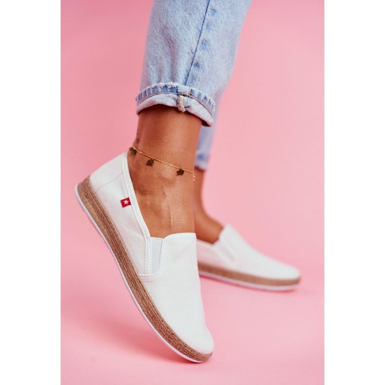 Naisten Espadrilles Big Star Slip-on White FF276038 valkoinen 1