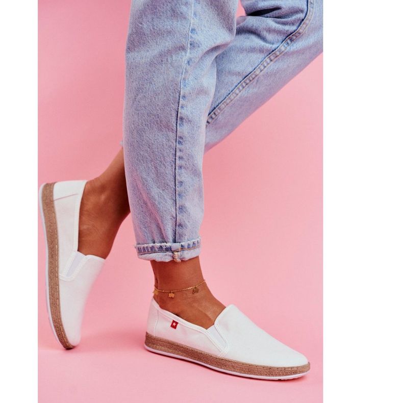 Naisten Espadrilles Big Star Slip-on White FF276038 valkoinen 2