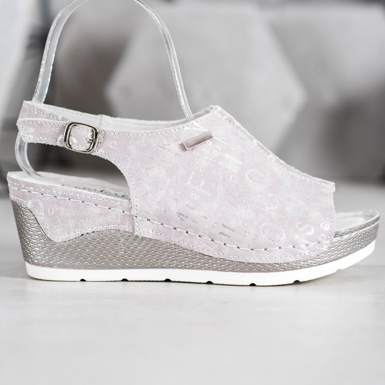 Filippo Nahkaverhoillut sandaalit harmaa 2