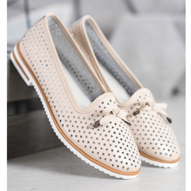 SHELOVET Nahkakengät, joissa on avoin kuvio ruskea 1